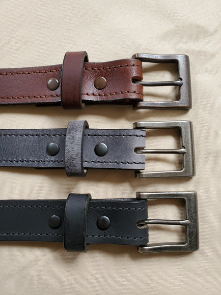 Men/Women -  Dress Belt - Leather - Black/Brown/Gray/Antique Brown - Size 28-50 - Lifetime Warranty