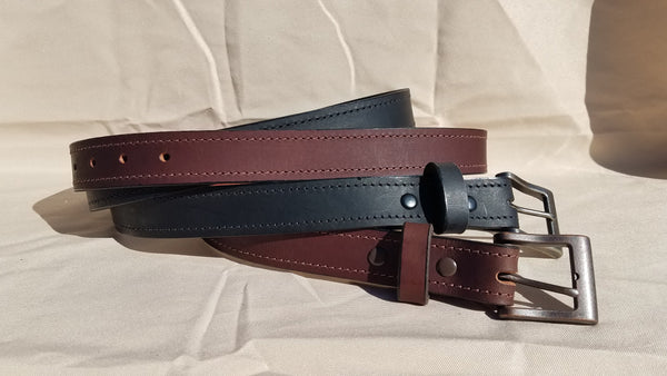 Men/Women -  Dress Belt - Leather - Black/Brown/Gray/Antique Brown - Size 28-50 - Lifetime Warranty