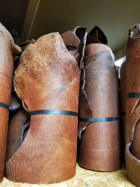 Leather Roll and Strap Ends - Black/Brown - Email or Call for Quote