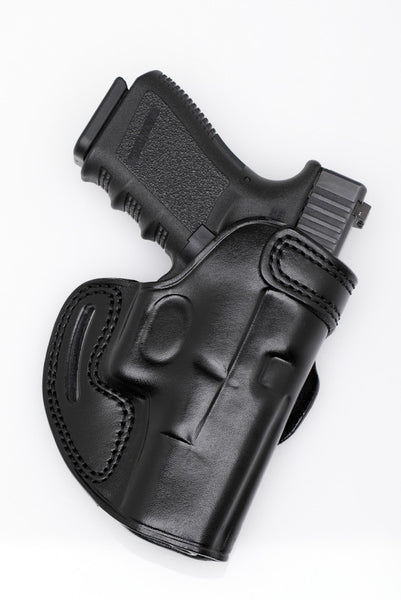 Scabbard Open Top Belt Holster - Leather - Black or Brown - LEFT - FREE Shipping - Lifetime Warranty