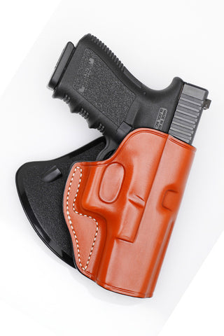 Paddle Holster - Leather - Black or Brown - LEFT- Lifetime Warranty