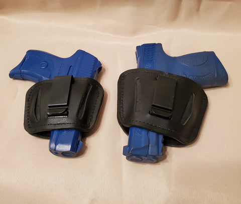 Ambidextrous Belt Slide Holster - Leather - Black or Brown - Lifetime Warranty